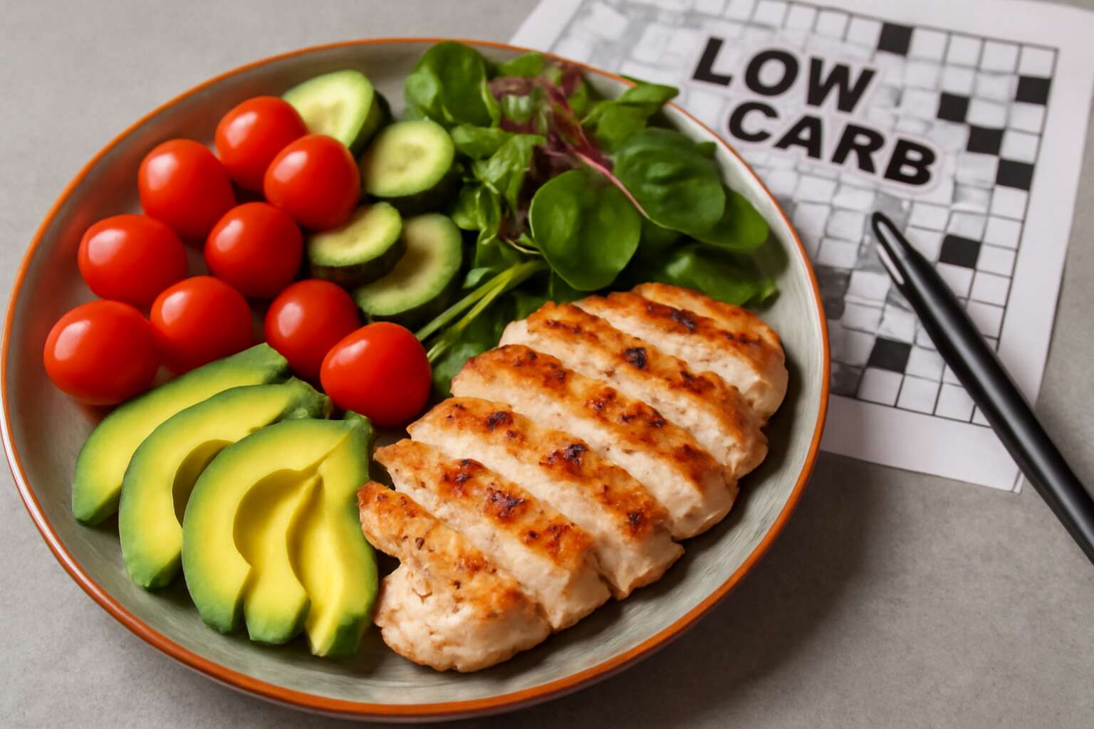 low carb diet name crossword clue