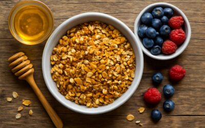Wake Up Crunch: low carb granola recipe with oats for a bright, healthy morning