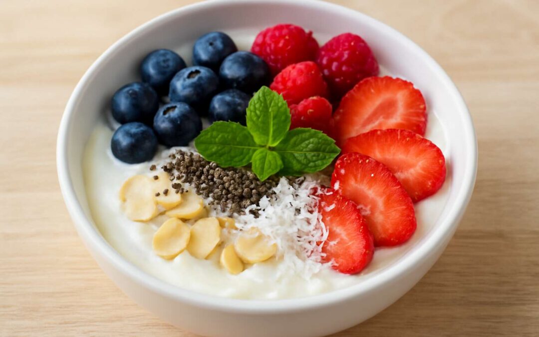Start your day right with a delicious low carb yogurt bowl