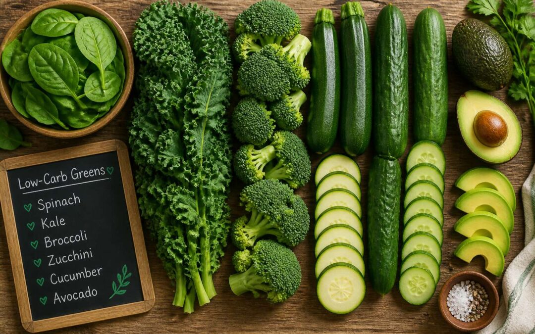 Low carb green list: top keto vegetables to eat daily.