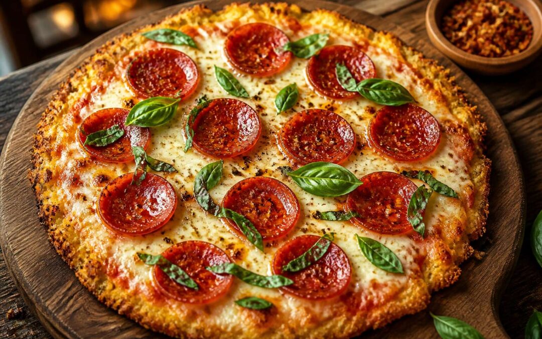 Low carb pizza near me, ready for your next meal.